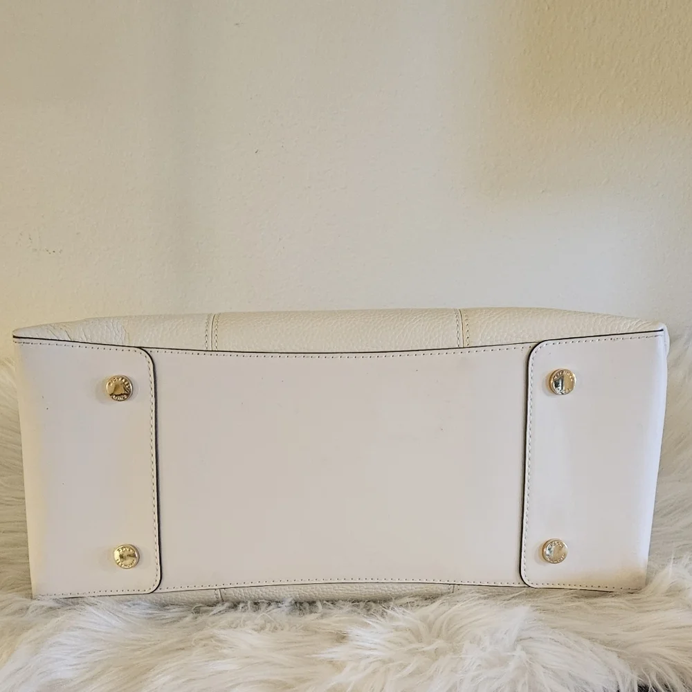 Michael Kors White Leather Top-Handle Satchel - Picture 3 of 15